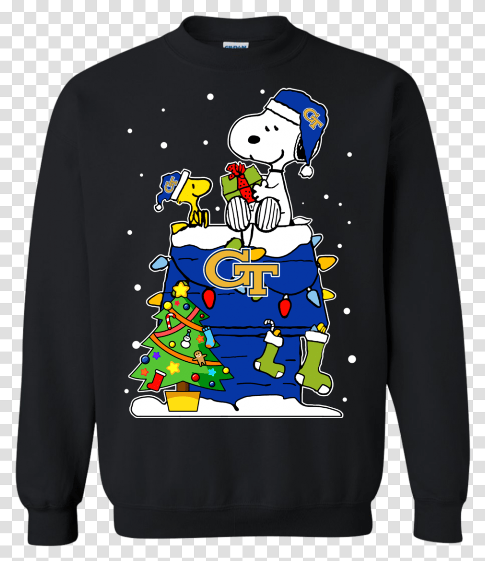 Georgia Tech Yellow Jackets Ugly Lakers Snoopy Christmas, Sleeve, Clothing, Long Sleeve, Plant Transparent Png