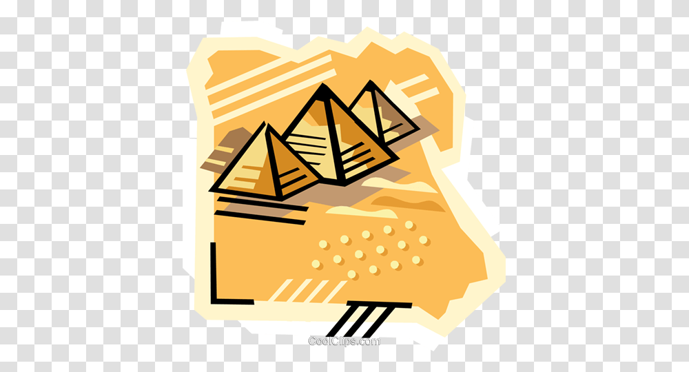 Geotechnical Style Egypt Pyramids Royalty Free Vector Clip Art, Food, Dessert, Outdoors, Cake Transparent Png