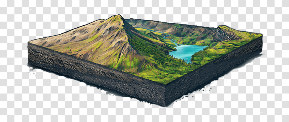 Geotechnical Tools For Soil And Rock Rock Slide 3d Model, Land, Outdoors, Nature, Sea Transparent Png