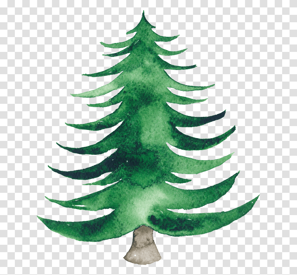 Gerahmtes Poster Pine Tree Marmont Hill Watercolor Christmas Tree, Plant, Aloe, Ornament,  Transparent Png