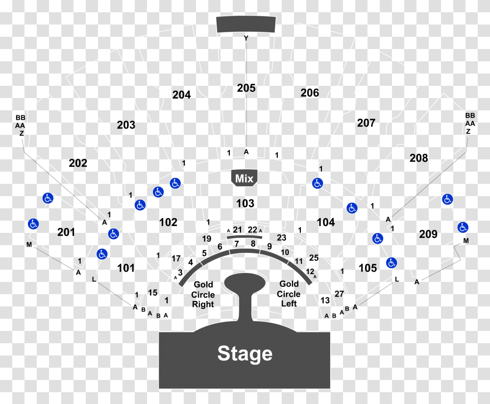 Gerald Ford Amphitheater Seating Chart, Plot, Light Transparent Png
