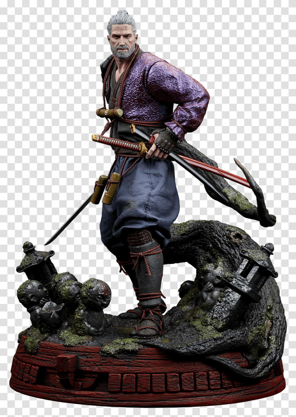 Geralt Ronin Figure, Samurai, Person, Human, Costume Transparent Png