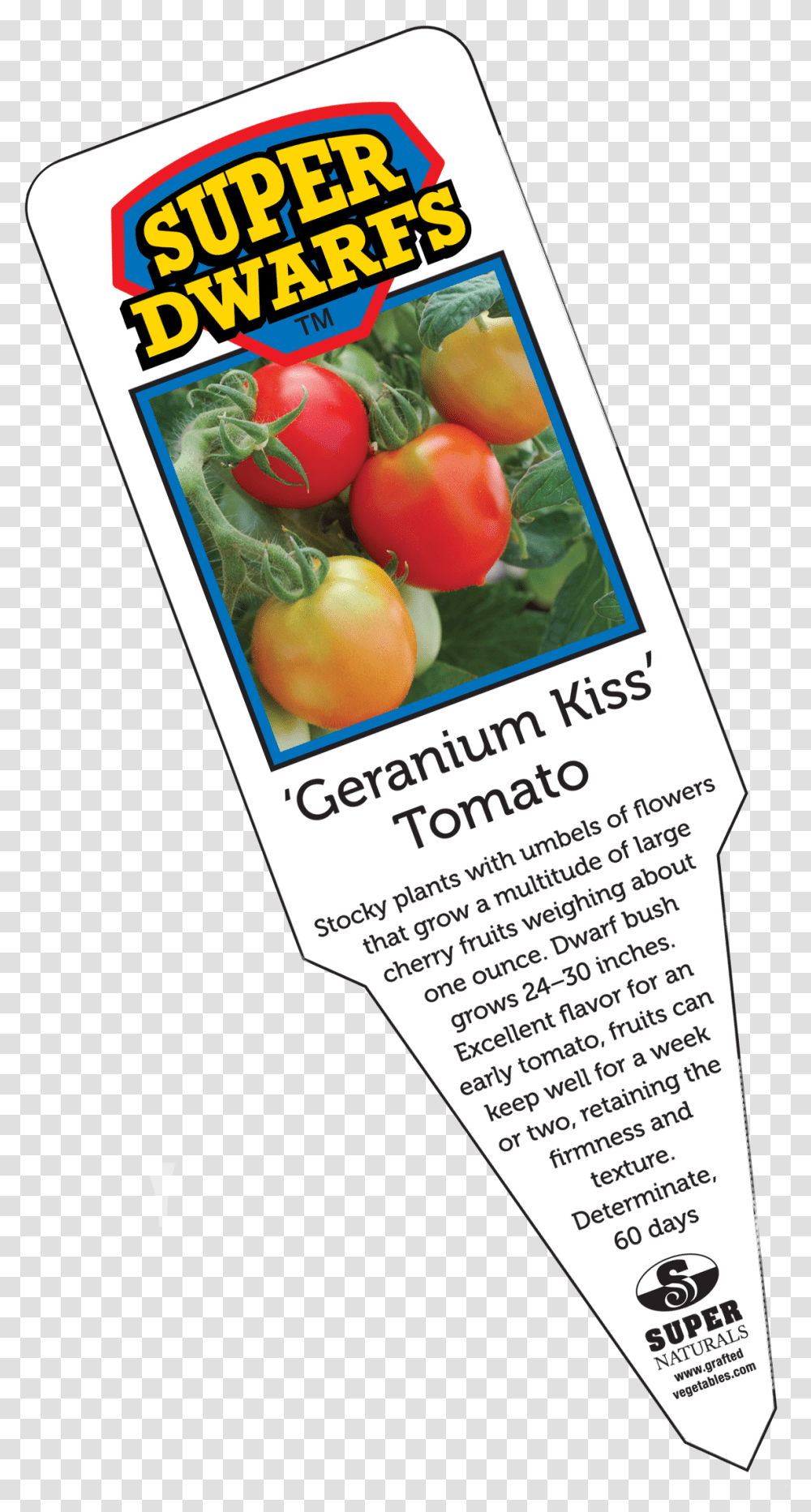 Geranium Kiss Tomato Label Cherry Tomatoes, Plant, Poster, Advertisement, Flyer Transparent Png