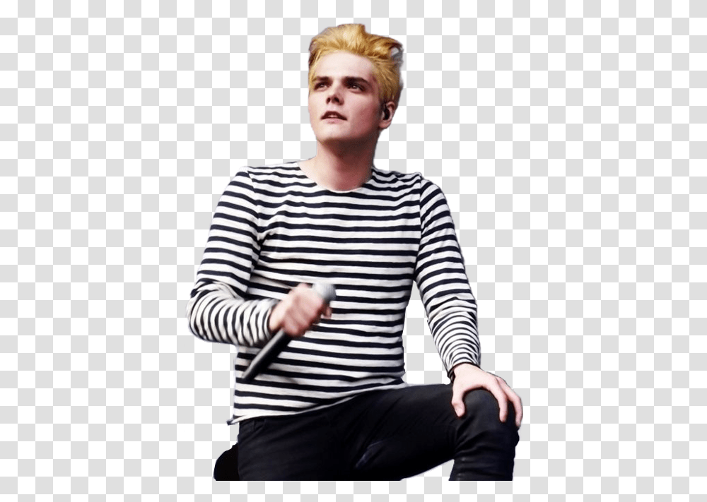Gerardway Gerard Way Freetoedit Remixit Gerard Way Blonde Hair, Sleeve, Long Sleeve, Person Transparent Png