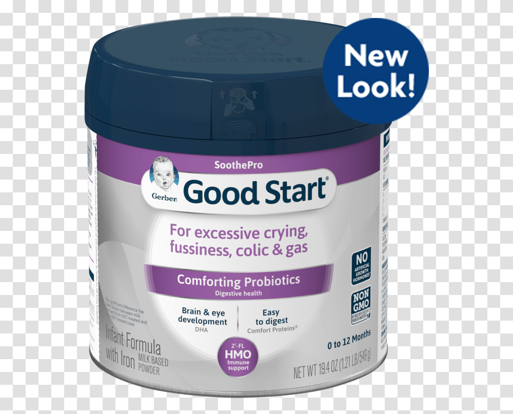 Gerber Good Start Soothepro Powder Infant Formula Gerber Good Start Soothe Pro, Plant, Label, Paint Container Transparent Png