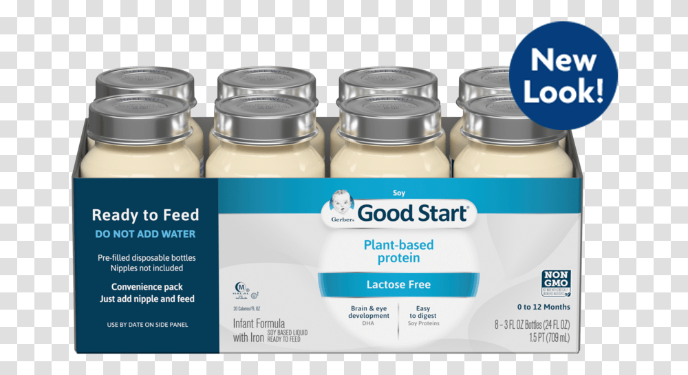 Gerber Good Start Soy Ready To Feed Infant Formula Ready To Feed Gerber Good Start, Mayonnaise, Food, Shaker, Bottle Transparent Png