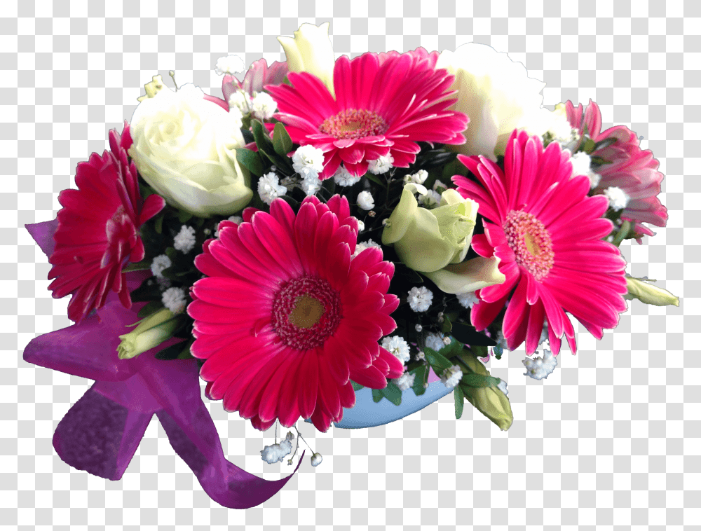 Gerbera And Rose Flower Pot, Plant, Flower Bouquet, Flower Arrangement, Blossom Transparent Png