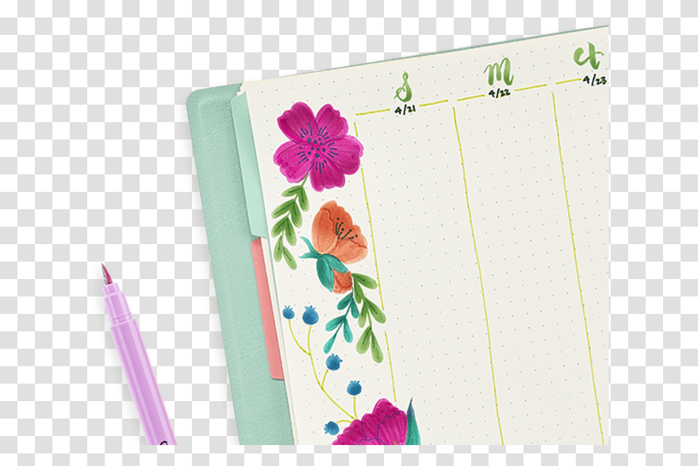 Gerbera, Diary, Calendar, Page Transparent Png