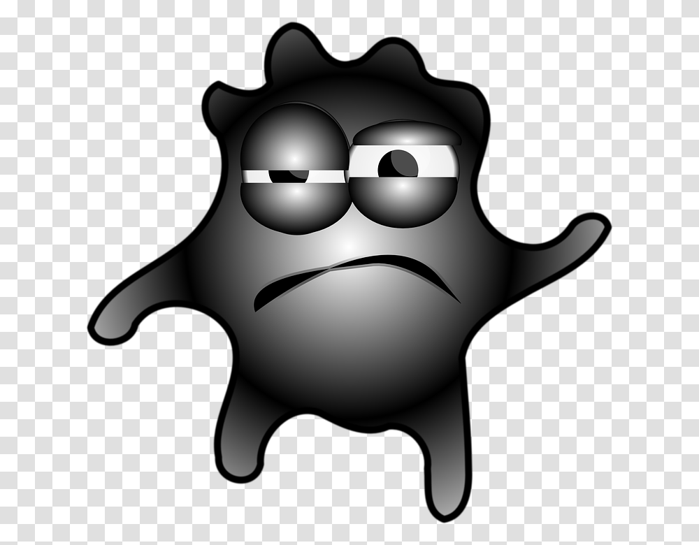 Germ Cartoon Frown Sick Nasty Infected Dirty Germ Clip Art, Stencil, Toy, Animal, Mammal Transparent Png