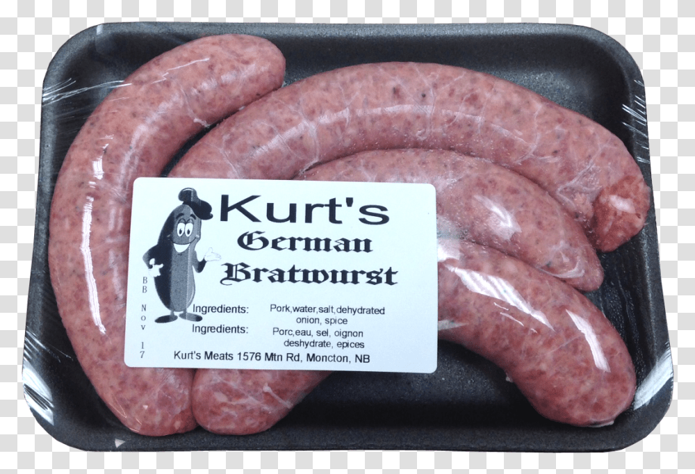 German Bratwurst At Kurt S Sausages Diot, Pork, Food, Ham, Bread Transparent Png
