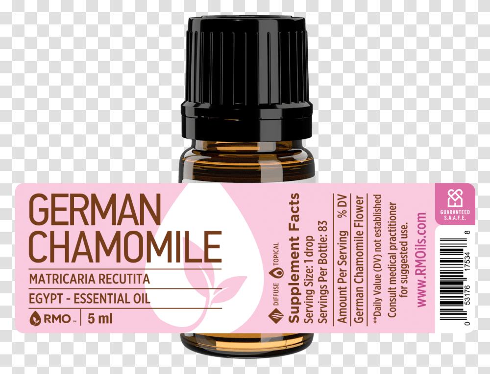 German Chamomile Essential Oil Peeled Uses Of Roman Chamomile Oil, Bottle, Cosmetics, Label Transparent Png