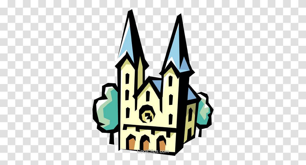 German Church Royalty Free Vector Clip Art Illustration, Spire, Tower, Architecture, Building Transparent Png