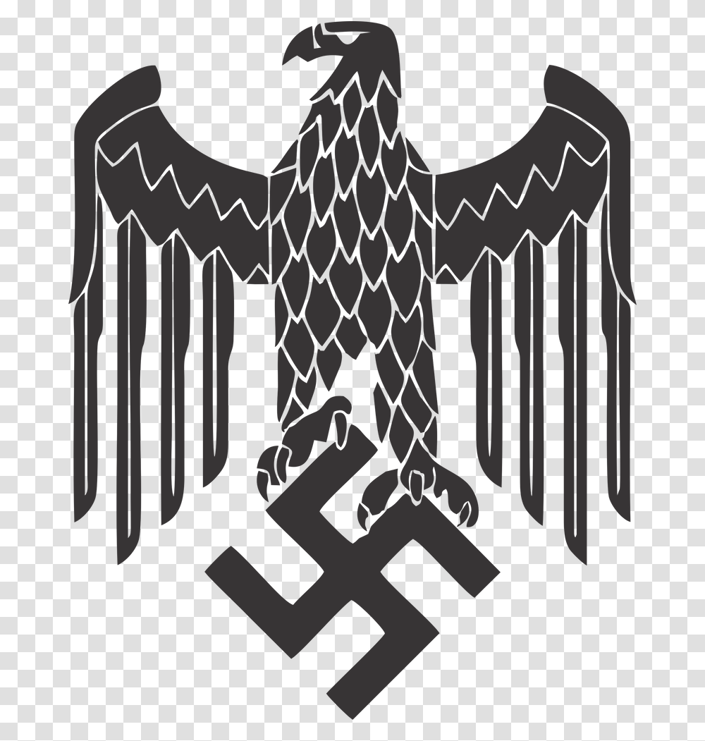 German Eagle Hoi4 Fuhrerreich, Emblem, Cross, Stencil Transparent Png