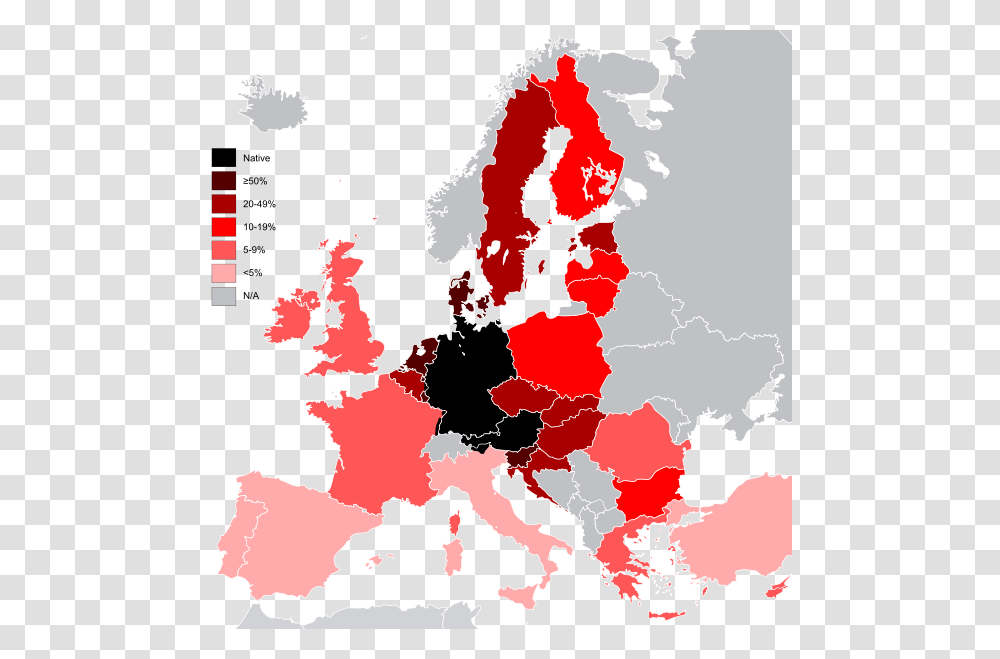 German Language In Europe, Map, Diagram, Plot, Atlas Transparent Png