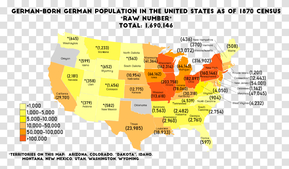 German Population Of Ohio, Map, Diagram, Plot Transparent Png