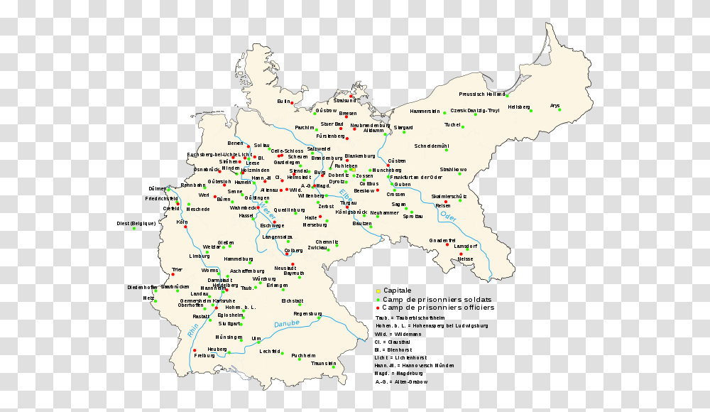German Pow Camps Map, Diagram, Plot, Atlas, Menu Transparent Png