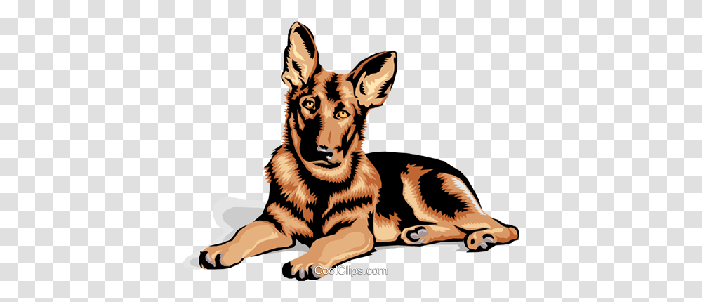 German Shepard Puppy Royalty Free Vector Clip Art Illustration, Tiger, Wildlife, Mammal, Animal Transparent Png