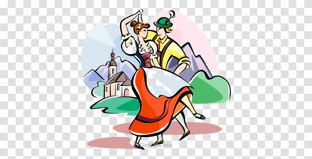 German Traditional Dancers Royalty Free Vector Clip Art, Outdoors, Adventure, Leisure Activities, Nature Transparent Png