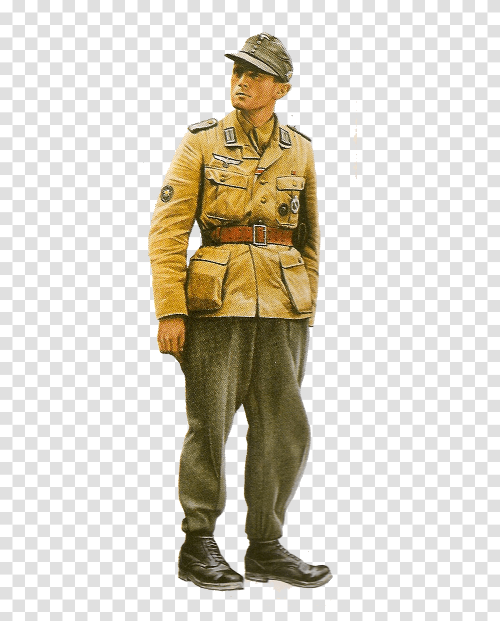 German Ww2 Uniforms In Italy, Apparel, Coat, Person Transparent Png