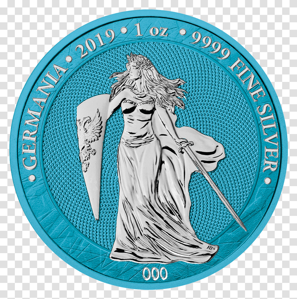 Germania 2019 Silver Coin Averse Germania Silver Coin 2019, Logo, Trademark, Badge Transparent Png