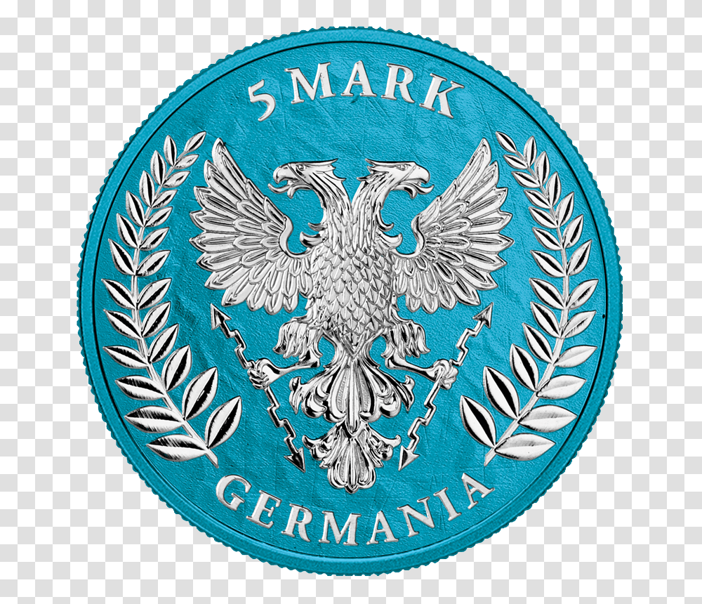 Germania 2019 Silver Coin Reverse 2019 Germania Silver Space Red, Logo, Trademark, Rug Transparent Png