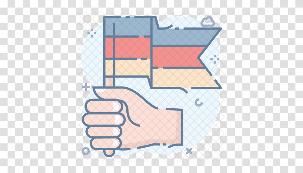 Germany Flag Icon Diagram, Hand, Text Transparent Png