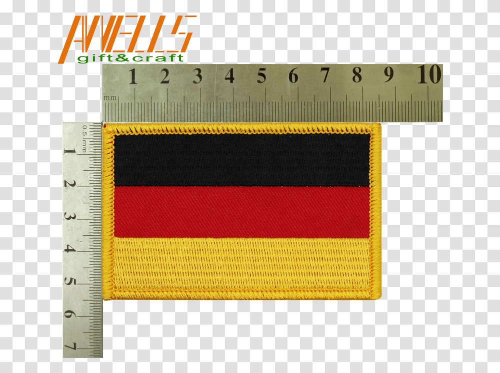 Germany Flag Patch Embroidered Military Tactical Flag Tape Measure, Rug, Plot, Diagram Transparent Png