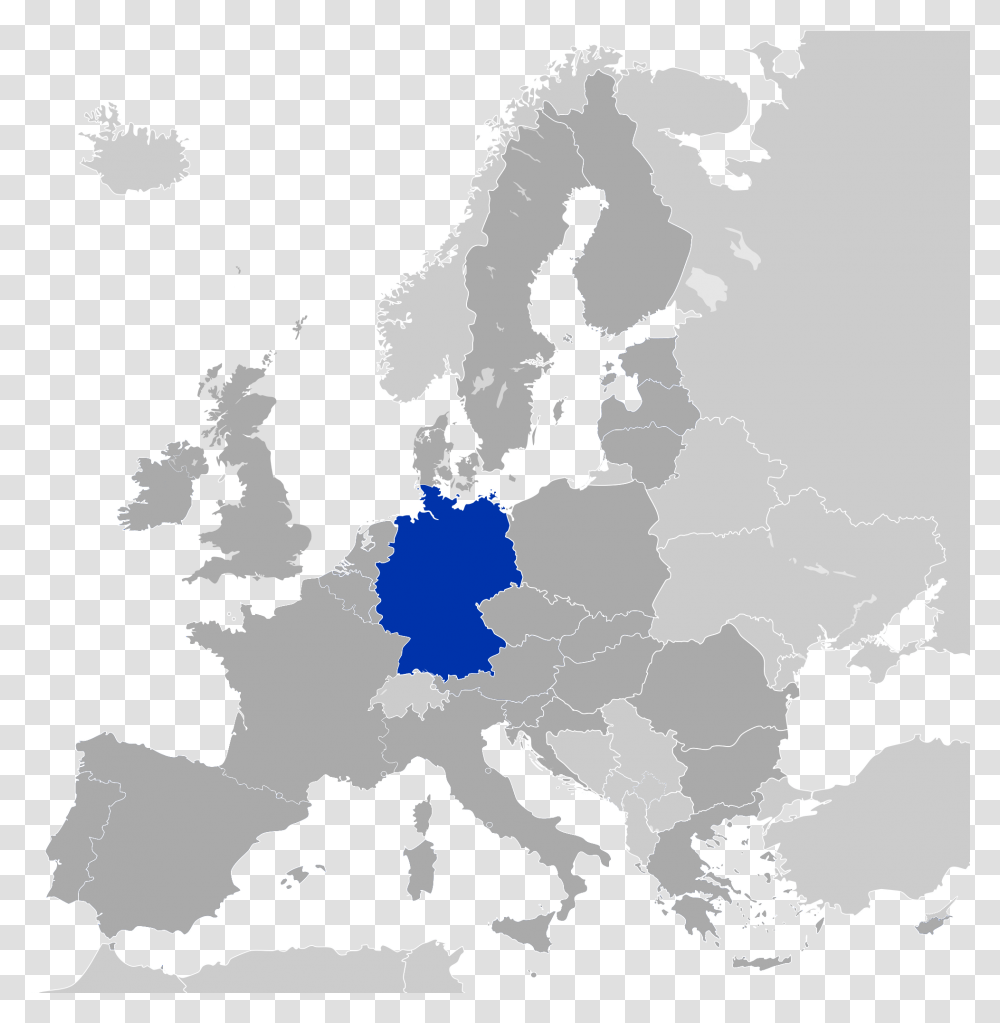 Germany Map Of Europe Highlighting Germany, Diagram, Plot, Atlas Transparent Png