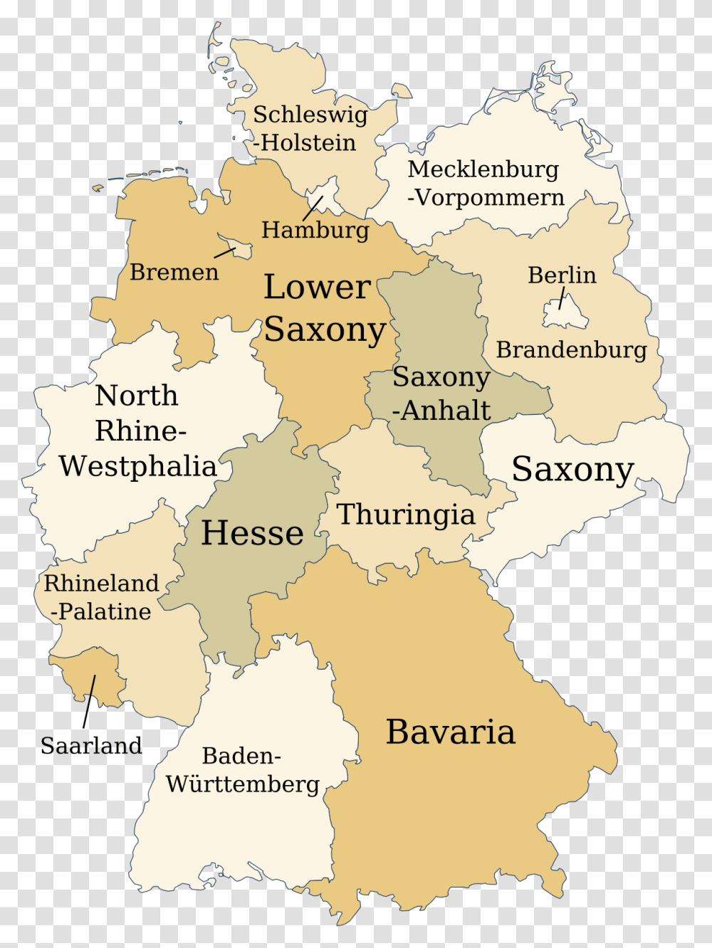 Germany States, Map, Diagram, Atlas, Plot Transparent Png