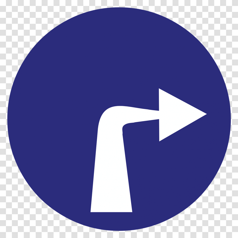 Germany Turn Right Arrow Direction Road Sign Gargano National Park, Logo, Symbol, Trademark, Text Transparent Png