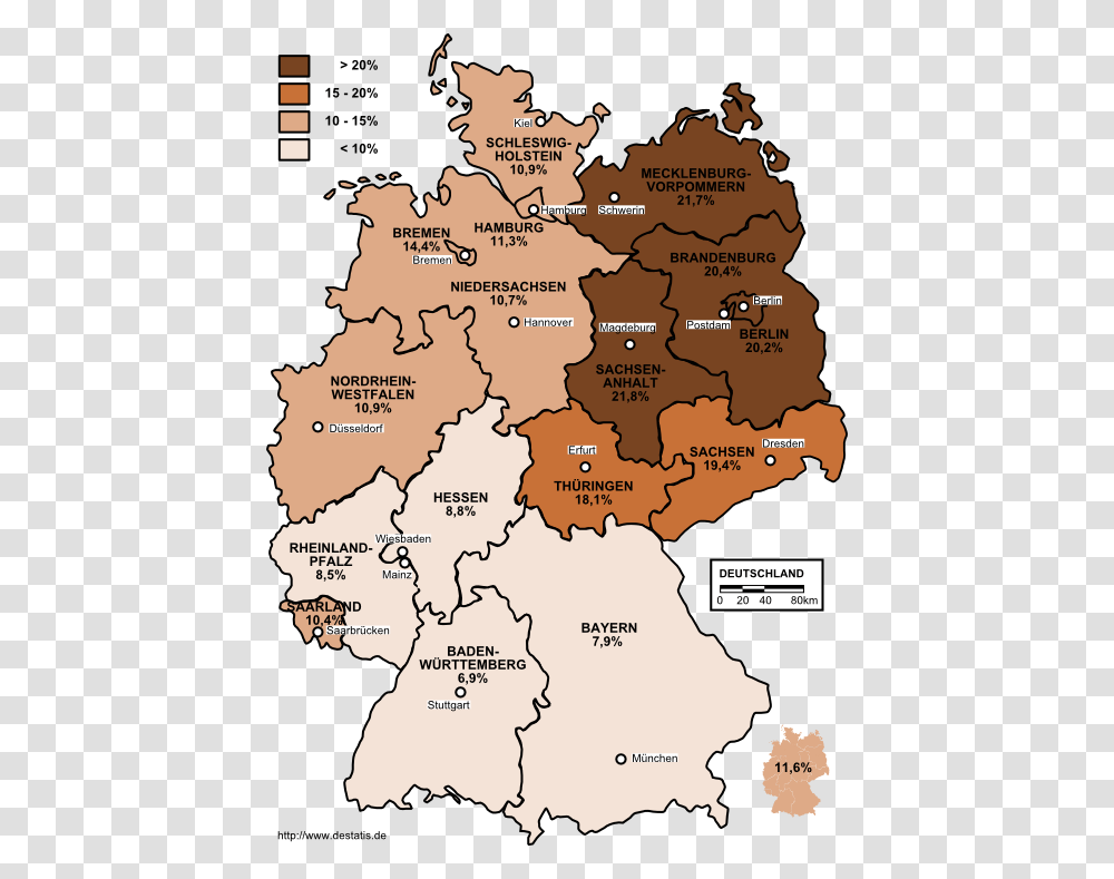 Germany Unemployment By Region, Map, Diagram, Atlas, Plot Transparent Png