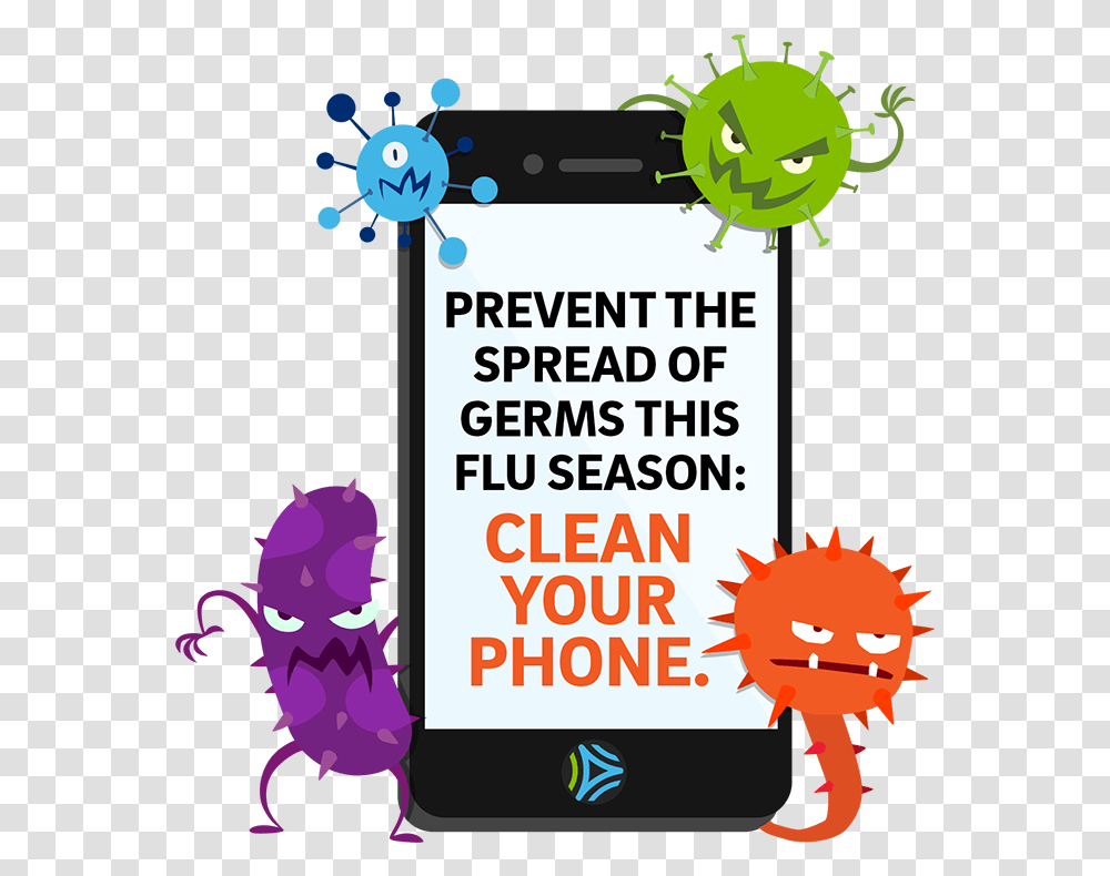 Germs Cartoon Germs On Telephone, Flyer, Female Transparent Png