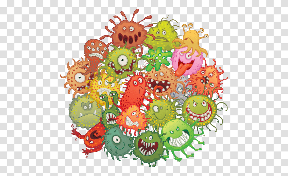 Germs Clipart Washing Area Germs Washing Area Bacteria Cartoon, Drawing, Doodle, Birthday Cake Transparent Png