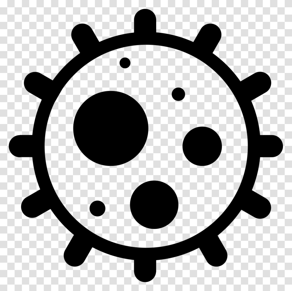 Germs Svg Icon Free Germ Clipart Black And White, Machine, Gear, Stencil, Rotor Transparent Png