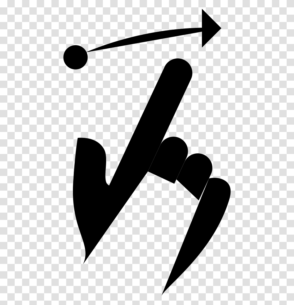 Gesture F Swipe Right, Hand, Stencil, Alphabet Transparent Png