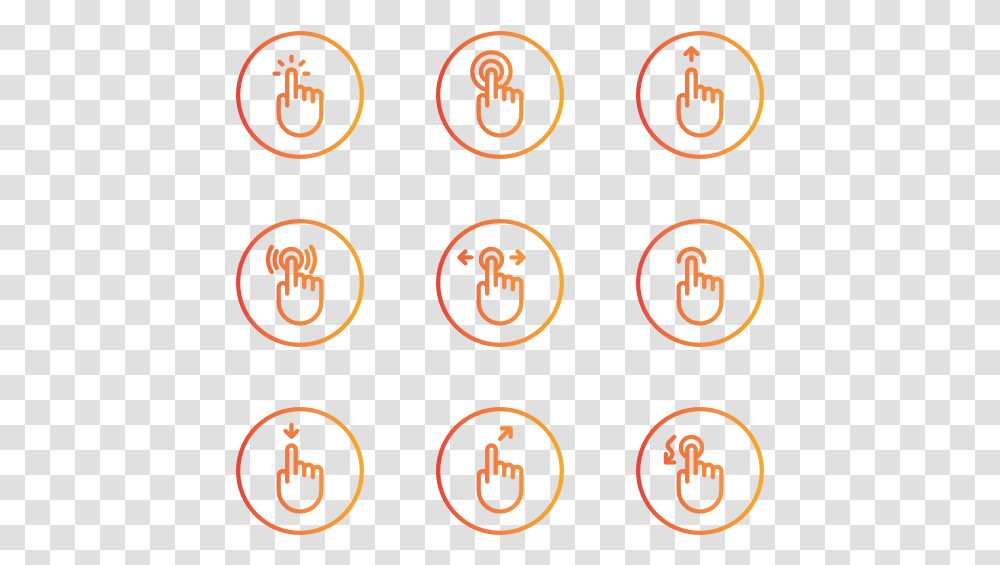 Gesture Set Circle, Alphabet, Number Transparent Png