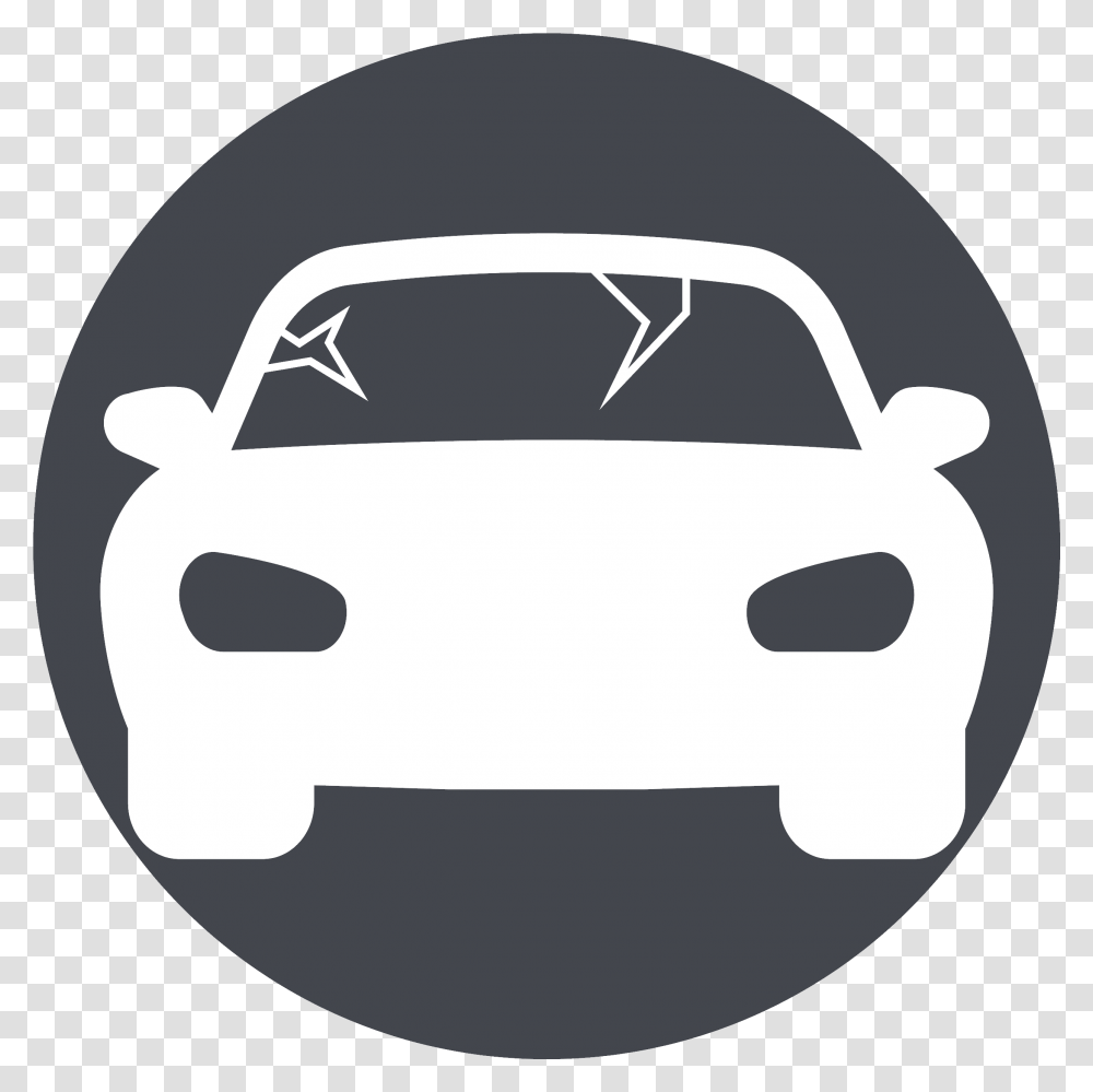 Get A Speedy Windshield Repair Today - Car Guard Broken Glass Car Icon, Stencil, Helmet, Clothing, Apparel Transparent Png