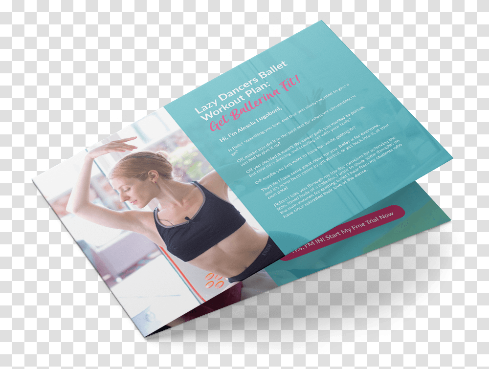 Get Ballerina Fit Free Guide Download Brochure, Advertisement, Poster, Flyer, Paper Transparent Png