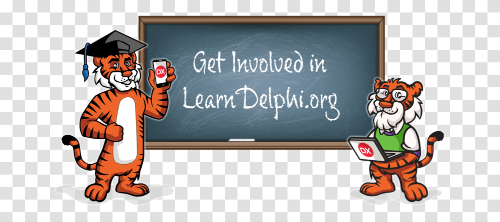 Get Involved Learndelphi Tigers, Text, Label, Blackboard, Person Transparent Png