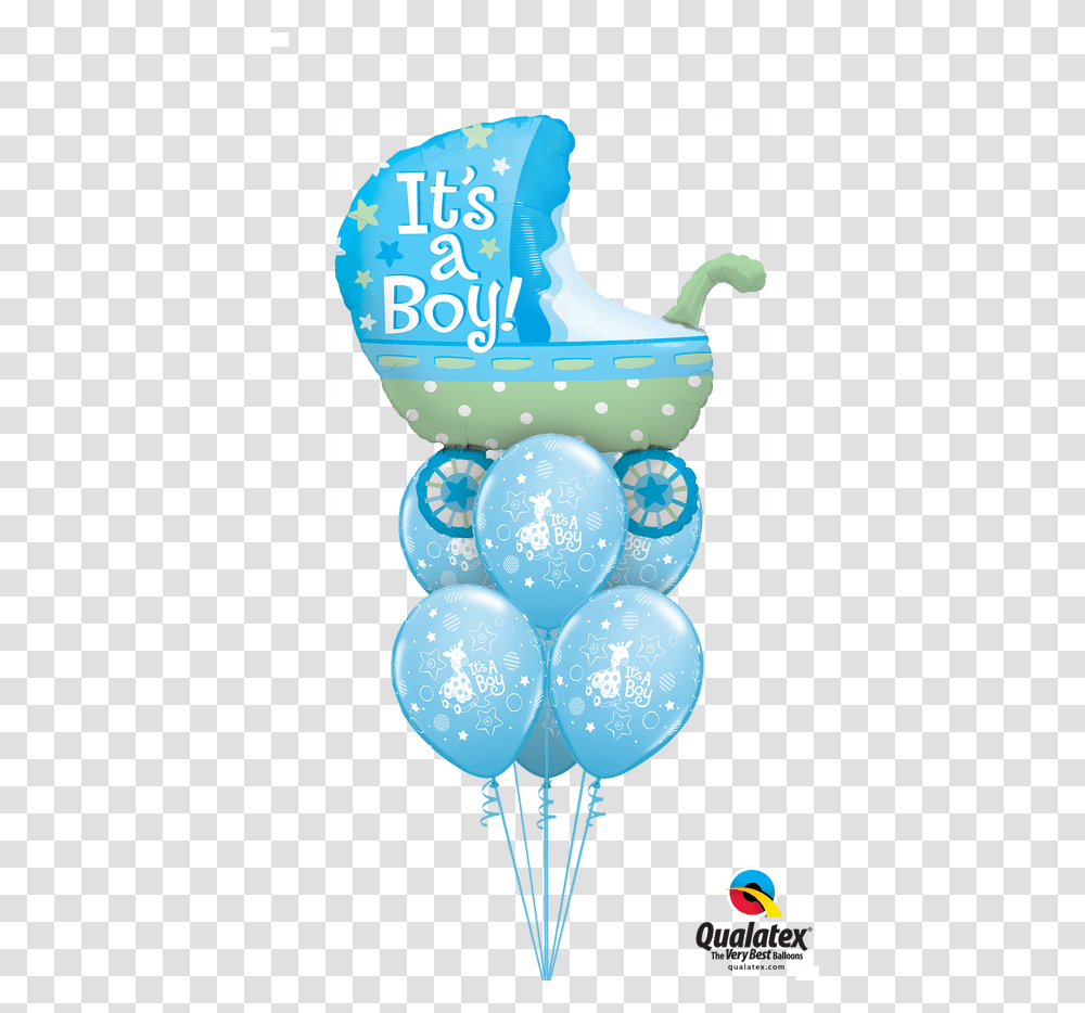 Get Pram Helium Balloons Its A Girl Balloons, Egg, Food Transparent Png