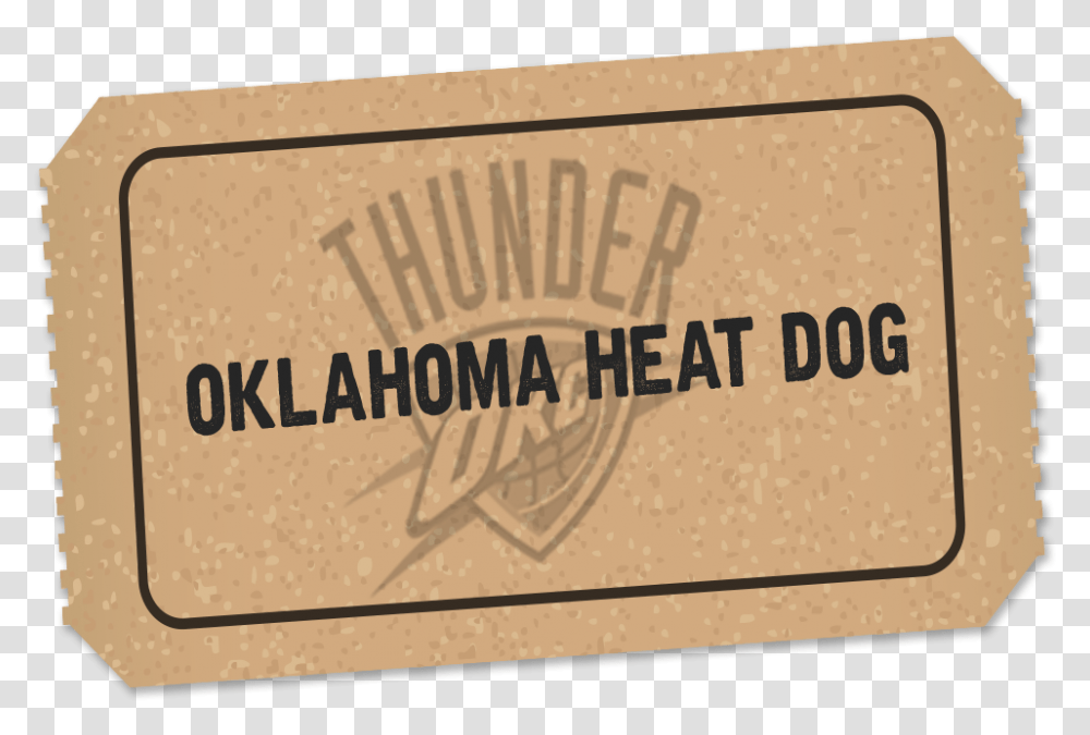 Get Pumped For The Second Half Of The Game By Getting Oklahoma City Thunder, Label, Cardboard, Paper Transparent Png