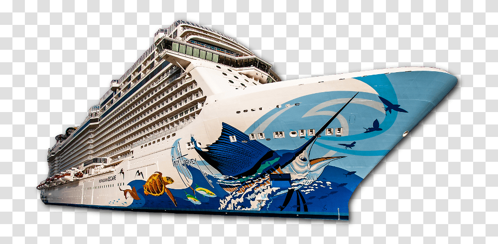Get Ready To Cruise On Ncl S Newest And Most Exciting Norwegian Escape Cruise Ship, Boat, Vehicle, Transportation, Airplane Transparent Png