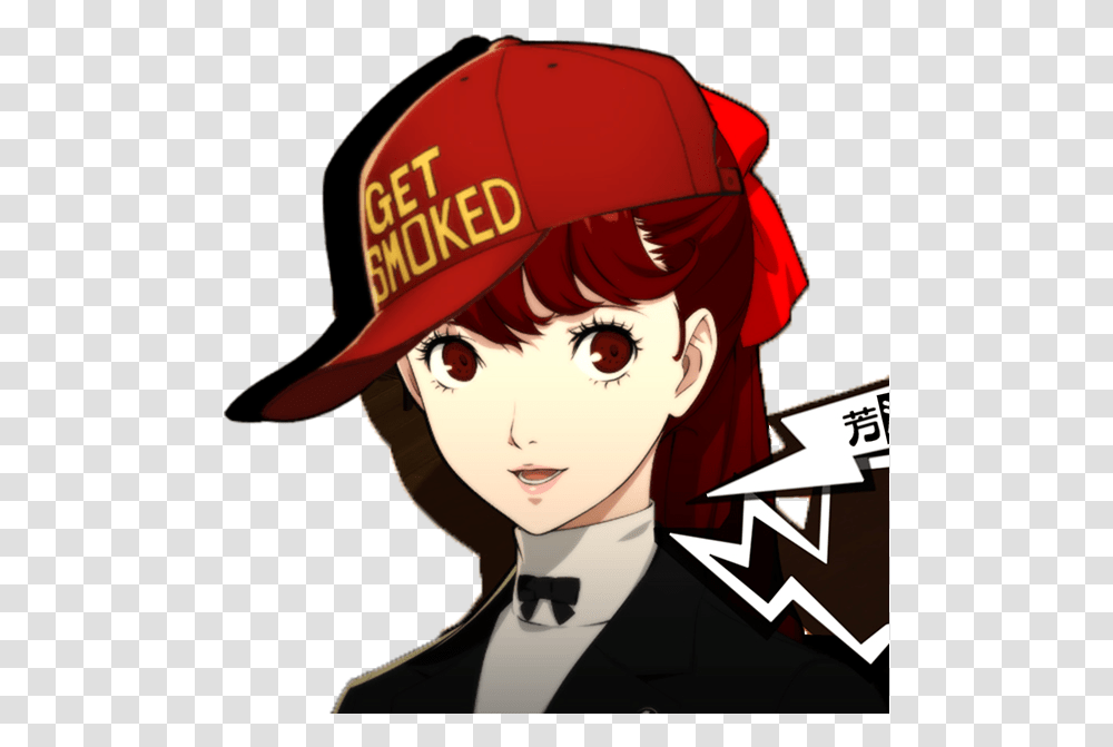 Get Smoked Hat Persona 5 Get Smoked Kasumi, Clothing, Apparel, Helmet, Human Transparent Png