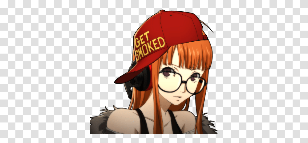 Get Smoked Memes Put Persona 5 Futaba Portrait, Comics, Book, Manga, Glasses Transparent Png