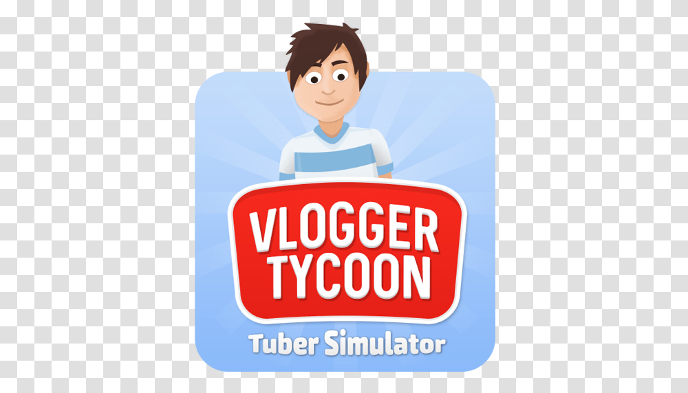 Get Vlogger Tycoon Tuber Simulator Apk Happy, Person, Text, Word, Reading Transparent Png