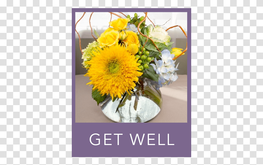 Get Well Flowers Bouquet, Floral Design, Pattern Transparent Png