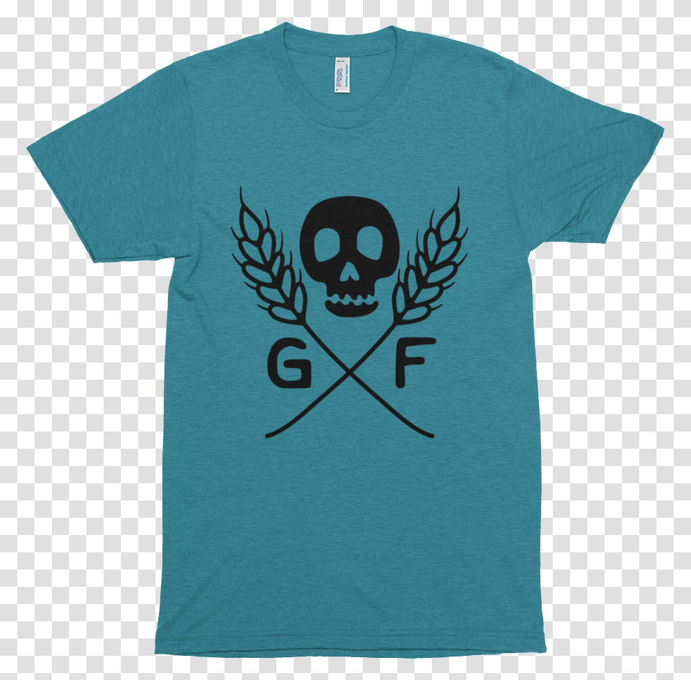 Gf Skull Mockup Front Flat Tri Evergreen Sunshine State Tshirt, Apparel, T-Shirt Transparent Png