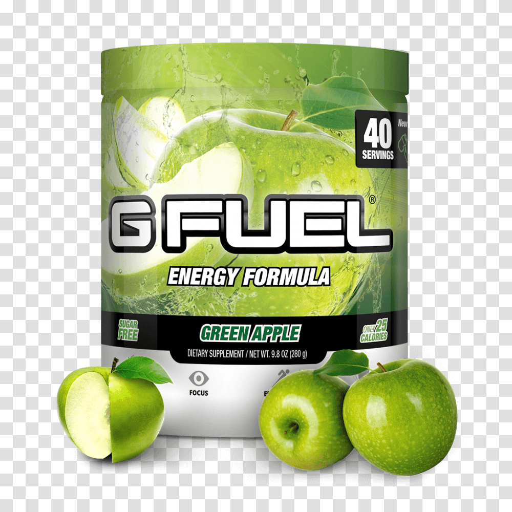 Gfuel Green Apple Esportshopro G Fuel, Plant, Fruit, Food, Beverage Transparent Png