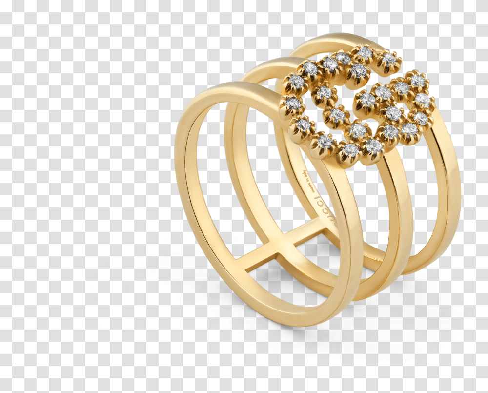 Gg Running First Phalanx And Diamond Ring Gucci Gold Ring G, Jewelry, Accessories, Accessory, Gemstone Transparent Png