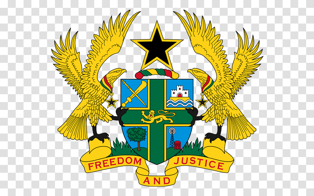 Ghana Coat Of Arm, Logo, Trademark, Emblem Transparent Png